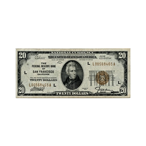 Small Size $20 Federal Reserve Notes 