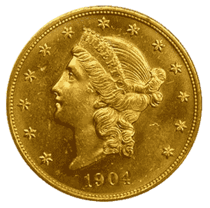 Pre 1933 gold sample coin head