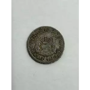 Colonial-Foreign Issues in the New World-Spanish American Coinage-Pillar Type-? Real-- 0.5 Real