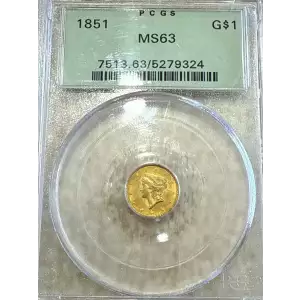 Gold Dollars---Liberty Head 1849-1854 -Gold- 1 Dollar