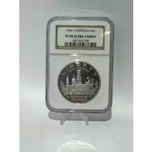 Modern Commemoratives --- Smithsonian Institution 150th Anniversary 1996 -Silver- 1 Dollar