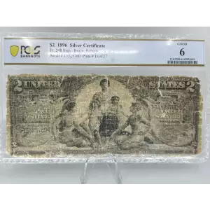 $2 1896 Small Red Silver Certificates 248